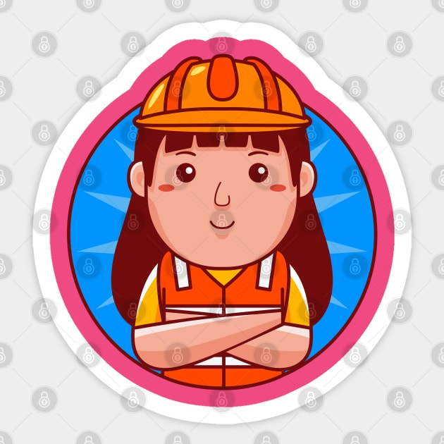 Builder Woman Sticker by MEDZ